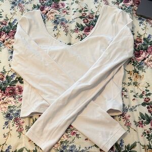 Lululemon Athletica White Long Sleeve Top
